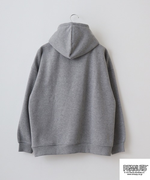 PEANUTS（ピーナッツ）の「PEANUTS 裏起毛プルパーカー（パーカー・メンズ・グリーン/レモンイエロー/杢グレー・S/M/L）」の15枚目の写真