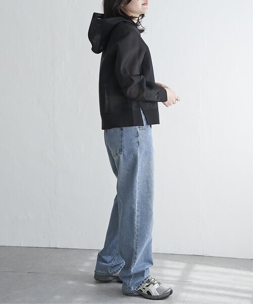 VENCEEXCHANGE（ヴァンスエクスチェンジ）の「ダンボールシアーパーカー（パーカー・レディース・ライトグレー/オフホワイト/ブラック・FREE）」の6枚目の写真