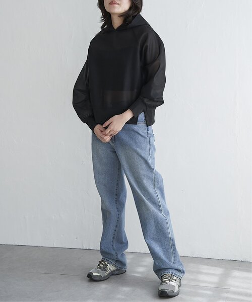 VENCEEXCHANGE（ヴァンスエクスチェンジ）の「ダンボールシアーパーカー（パーカー・レディース・ライトグレー/オフホワイト/ブラック・FREE）」の9枚目の写真