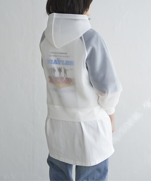 VENCEEXCHANGE（ヴァンスエクスチェンジ）の「ダンボールシアーパーカー（パーカー・レディース・ライトグレー/オフホワイト/ブラック・FREE）」の11枚目の写真