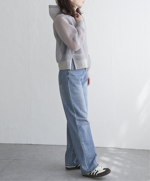 VENCEEXCHANGE（ヴァンスエクスチェンジ）の「ダンボールシアーパーカー（パーカー・レディース・ライトグレー/オフホワイト/ブラック・FREE）」の18枚目の写真