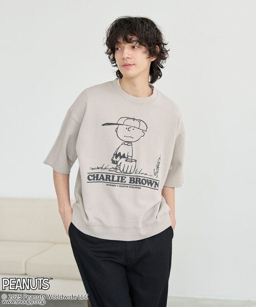 PEANUTS（ピーナッツ）の「PEANUTS(ピーナッツ)×coen 半袖プリントスウェット（Tシャツ/カットソー・メンズ・ナチュラル/ケリーグリーン/オレンジ・M/L/XL）」の7枚目の写真