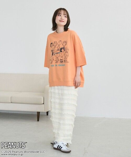 PEANUTS（ピーナッツ）の「PEANUTS(ピーナッツ)×coen 半袖プリントスウェット（Tシャツ/カットソー・メンズ・ナチュラル/ケリーグリーン/オレンジ・M/L/XL）」の14枚目の写真