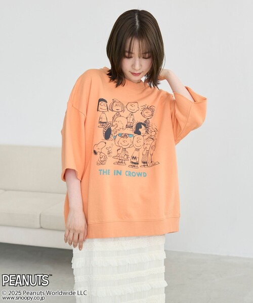 PEANUTS（ピーナッツ）の「PEANUTS(ピーナッツ)×coen 半袖プリントスウェット（Tシャツ/カットソー・メンズ・ナチュラル/ケリーグリーン/オレンジ・M/L/XL）」の15枚目の写真