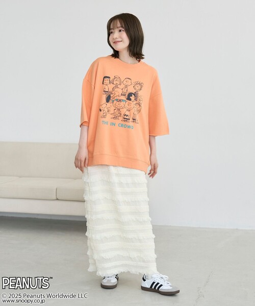 PEANUTS（ピーナッツ）の「PEANUTS(ピーナッツ)×coen 半袖プリントスウェット（Tシャツ/カットソー・メンズ・ナチュラル/ケリーグリーン/オレンジ・M/L/XL）」の18枚目の写真