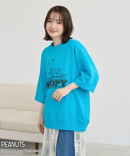 PEANUTS（ピーナッツ）の「PEANUTS(ピーナッツ)×coen 半袖プリントスウェット（Tシャツ/カットソー・メンズ・ナチュラル/ケリーグリーン/オレンジ・M/L/XL）」の19枚目の写真
