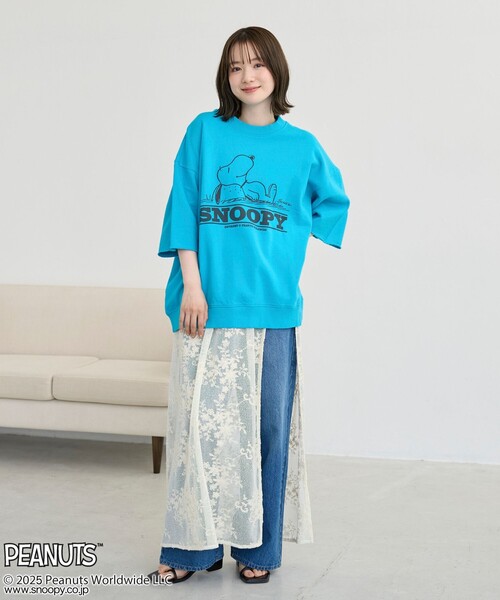 PEANUTS（ピーナッツ）の「PEANUTS(ピーナッツ)×coen 半袖プリントスウェット（Tシャツ/カットソー・メンズ・ナチュラル/ケリーグリーン/オレンジ・M/L/XL）」の20枚目の写真