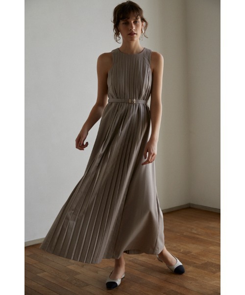 タンクカット ロングドレス エステラケー Emilia Pleated Dress タックプリーツタンクロングドレス（ワンピース
