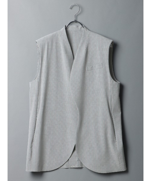 CIS.（シス）の「CIS． パッドショルダーCIS.ジレ ウォッシャブル（ベスト・レディース・グレー系/ブラック系・36(7号)/38(9号)）」の3枚目の写真