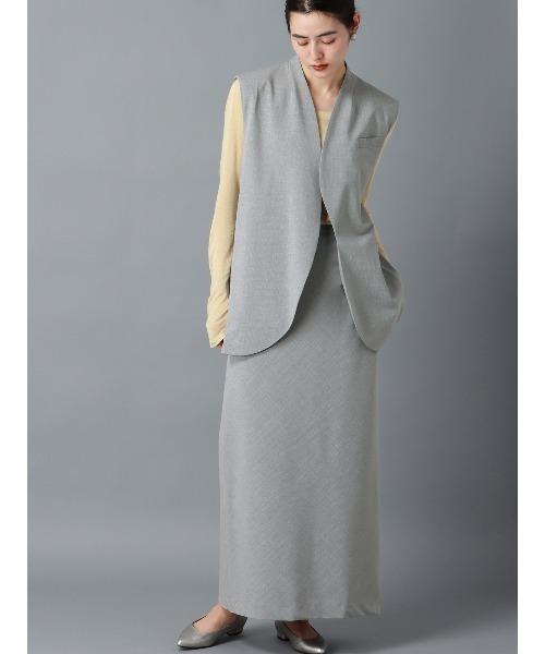 CIS.（シス）の「CIS． パッドショルダーCIS.ジレ ウォッシャブル（ベスト・レディース・グレー系/ブラック系・36(7号)/38(9号)）」の8枚目の写真