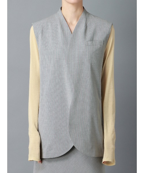 CIS.（シス）の「CIS． パッドショルダーCIS.ジレ ウォッシャブル（ベスト・レディース・グレー系/ブラック系・36(7号)/38(9号)）」の10枚目の写真