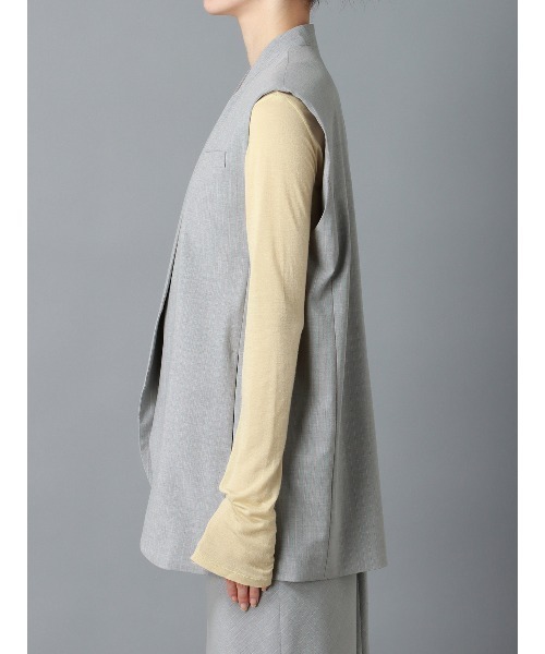 CIS.（シス）の「CIS． パッドショルダーCIS.ジレ ウォッシャブル（ベスト・レディース・グレー系/ブラック系・36(7号)/38(9号)）」の12枚目の写真