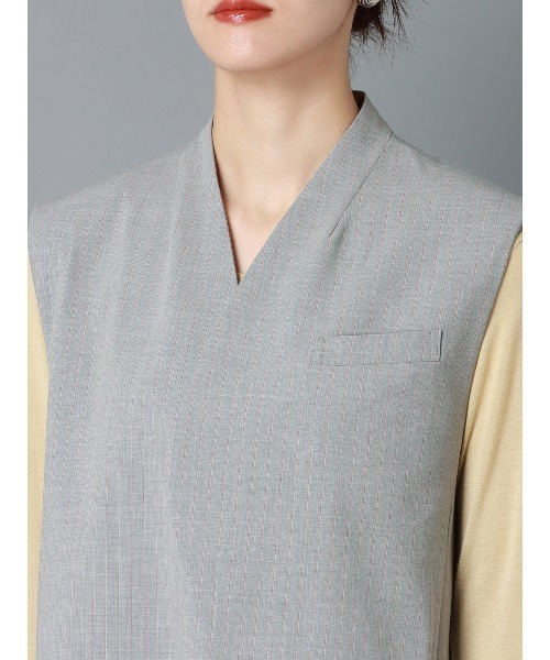 CIS.（シス）の「CIS． パッドショルダーCIS.ジレ ウォッシャブル（ベスト・レディース・グレー系/ブラック系・36(7号)/38(9号)）」の14枚目の写真