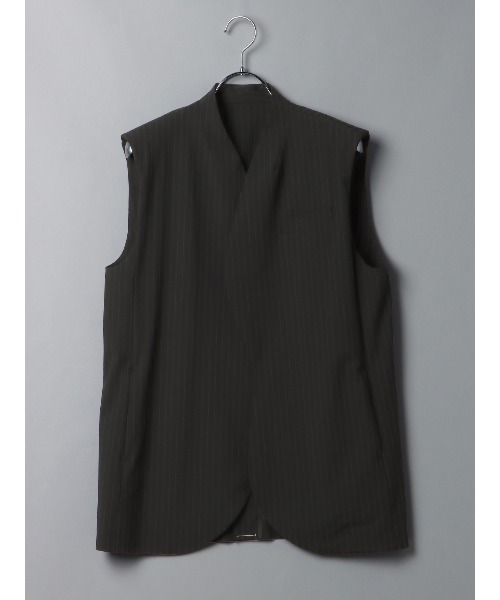 CIS.（シス）の「CIS． パッドショルダーCIS.ジレ ウォッシャブル（ベスト・レディース・グレー系/ブラック系・36(7号)/38(9号)）」の4枚目の写真