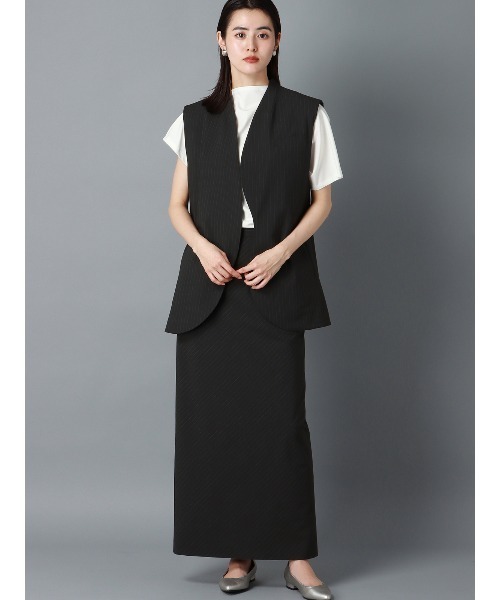 CIS.（シス）の「CIS． パッドショルダーCIS.ジレ ウォッシャブル（ベスト・レディース・グレー系/ブラック系・36(7号)/38(9号)）」の19枚目の写真