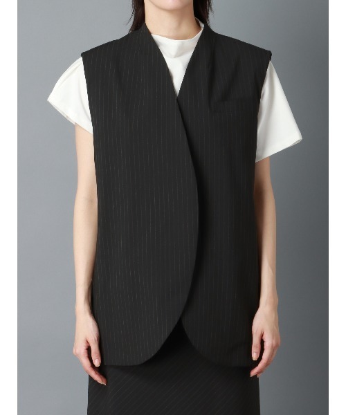 CIS.（シス）の「CIS． パッドショルダーCIS.ジレ ウォッシャブル（ベスト・レディース・グレー系/ブラック系・36(7号)/38(9号)）」の21枚目の写真