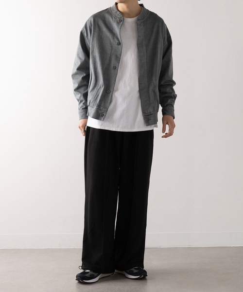 スウェットリメイク　ワイドストレートスウェットパンツ セール】【HAUS】センタークリースワイドストレートスウェット