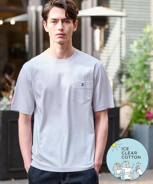 DRESSTERIOR（ドレステリア）の「【接触冷感/抗菌防臭/消臭】ICE CLEAR COTTON ポケットTシャツ（Tシャツ/カットソー・メンズ・ブラック/ライトブルー/ホワイト/ライトグレー/ネイビー・90/91/92/94）」の3枚目の写真