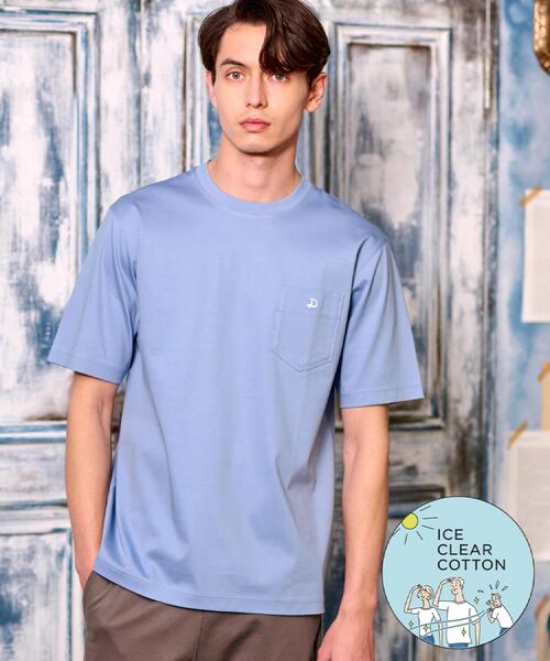 DRESSTERIOR（ドレステリア）の「【接触冷感/抗菌防臭/消臭】ICE CLEAR COTTON ポケットTシャツ（Tシャツ/カットソー・メンズ・ブラック/ライトブルー/ホワイト/ライトグレー/ネイビー・90/91/92/94）」の4枚目の写真