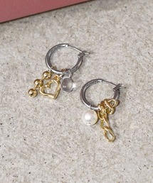 ルーカス ハート マルチ チャーム ピアス