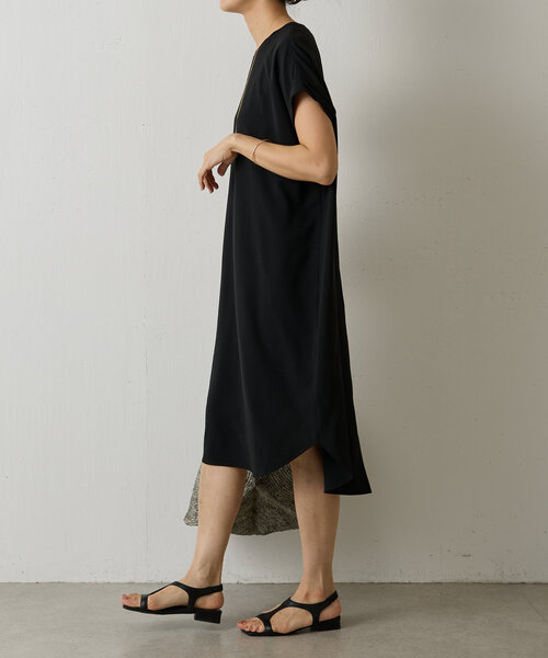 BEARDSLEY（ビアズリー）の「ストレッチジョーゼットフレンチワンピ（ワンピース・レディース・ネイビー/ブラック・1/0）」の6枚目の写真