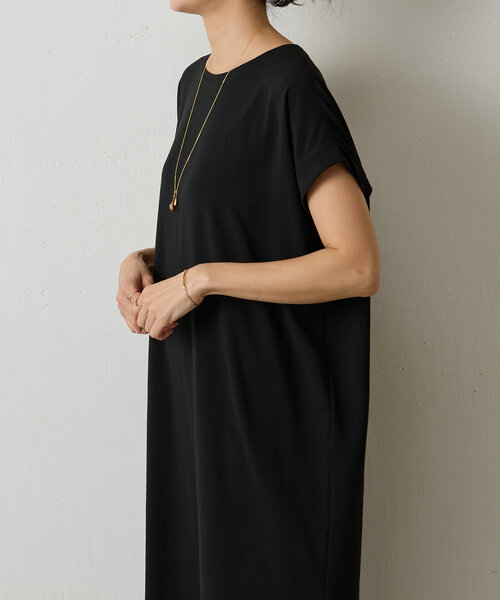 BEARDSLEY（ビアズリー）の「ストレッチジョーゼットフレンチワンピ（ワンピース・レディース・ネイビー/ブラック・1/0）」の9枚目の写真