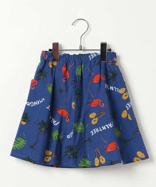 BAYFLOW（ベイフロー）の「[セットアップで着用可能☆]リゾート柄スカート(KIDS)（スカート・キッズ・ブラック/ネイビー/ブラウン・110cm/120cm/130cm/140cm/150cm）」の4枚目の写真