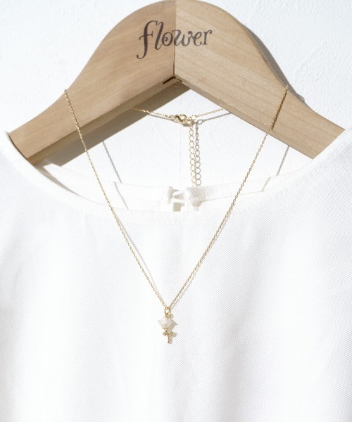 flower（フラワー）の「ミニローズネックレス（ネックレス・レディース・シルバー/ゴールド・FREE）」の3枚目の写真