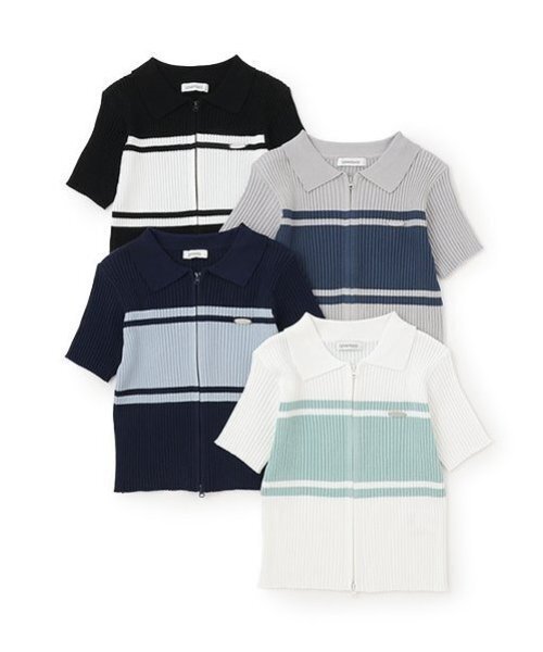 LOVETOXIC（ラブトキシック）の「【アラエル】半袖ジップニット（ニット/セーター・キッズ・ブラック/ネイビー/グレー/オフホワイト・S:140cm/M:150cm/L:160cm）」の18枚目の写真