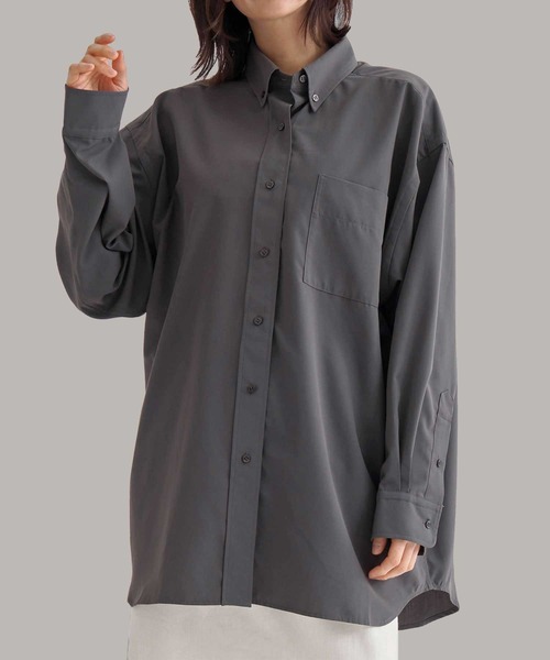 louren(ローレン )の「《ZOZOTOWN限定》【Louren/ローレン】basic broadcloth shirt/ベーシックブロードクロスシャツ/ブラウス(シャツ/ブラウス・レディース・ホワイト/ブルー/チャコールグレー・FREE)」の3枚目の写真