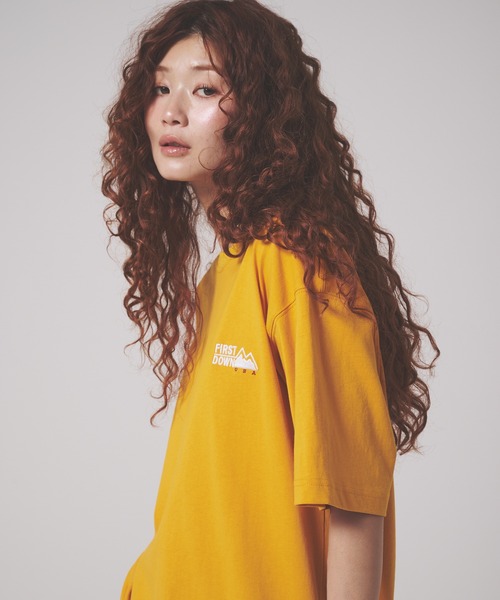 FIRST DOWN（ファーストダウン）の「ショートスリーブ Tシャツ コットンジャージ #1（Tシャツ/カットソー・メンズ・イエロー/ブラウン/ホワイト/ブルー/杢グレー/ブラック・XXL/M/S/L/XL）」の6枚目の写真