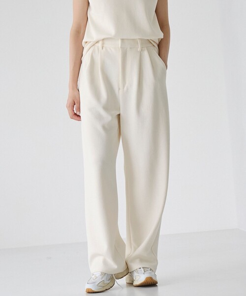 RONEL（ロネル）の「【防しわ/マシンウォッシュ】ネップジョーゼットタックパンツ（その他パンツ・レディース・ブラック/ライトブルー/ホワイト・L/S/M）」の6枚目の写真