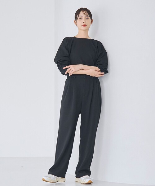 RONEL（ロネル）の「【防しわ/マシンウォッシュ】ネップジョーゼットタックパンツ（その他パンツ・レディース・ブラック/ライトブルー/ホワイト・L/S/M）」の12枚目の写真