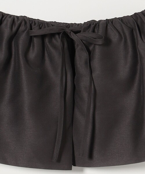 AMOMENTO＞SHIRRING ORGANZA BELT SKIRT/ベルトスカート