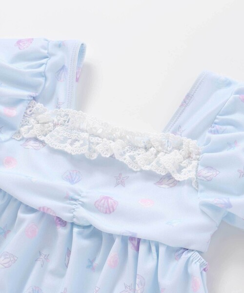 SLAP SLIP（スラップスリップ）の「シェル柄フロントレースパフスリーブセパレート型スイムウェア(90~130cm)（水着・キッズ・ピンク系その他/ブルー系その他・90cm/100cm/110cm/120cm/130cm）」の17枚目の写真