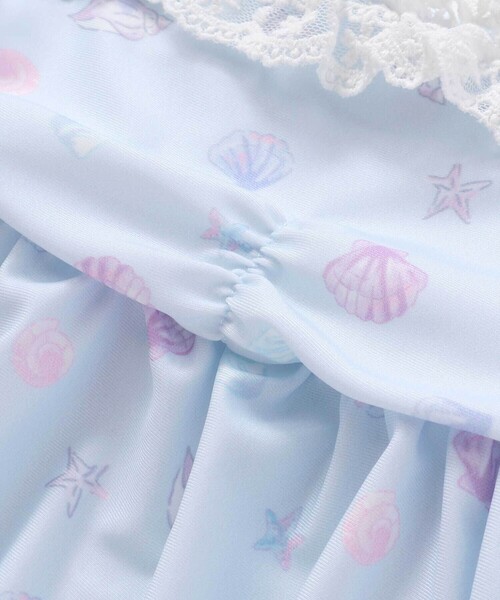 SLAP SLIP（スラップスリップ）の「シェル柄フロントレースパフスリーブセパレート型スイムウェア(90~130cm)（水着・キッズ・ピンク系その他/ブルー系その他・90cm/100cm/110cm/120cm/130cm）」の19枚目の写真