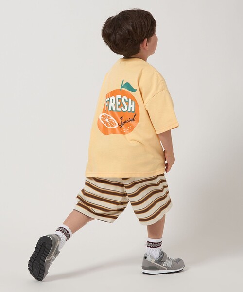 green label relaxing（グリーンレーベルリラクシング）の「フルーツモチーフ Tシャツ / キッズ  100cm-130cm（Tシャツ/カットソー・キッズ・シャーベット/ライトピンク/イエロー・110cm/100cm/120cm/130cm）」の6枚目の写真
