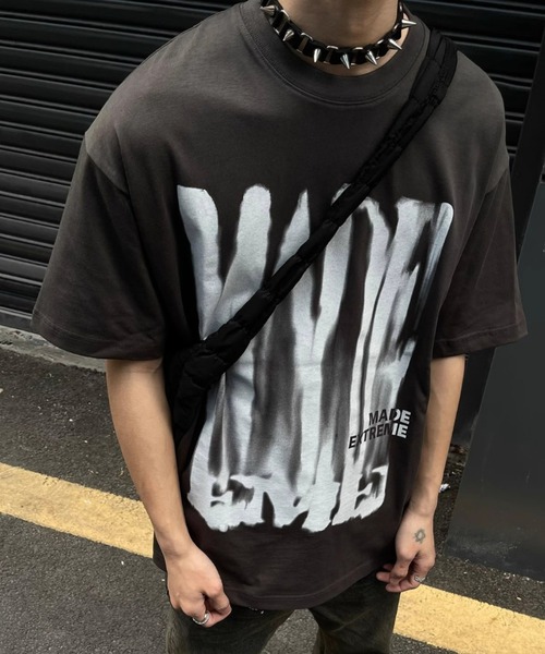 link lot（リンクロット）の「ロゴプリントビッグシルエットT レトロレター ストリート 男女兼用（Tシャツ/カットソー・メンズ・ブラック/ホワイト・M/L）」の8枚目の写真