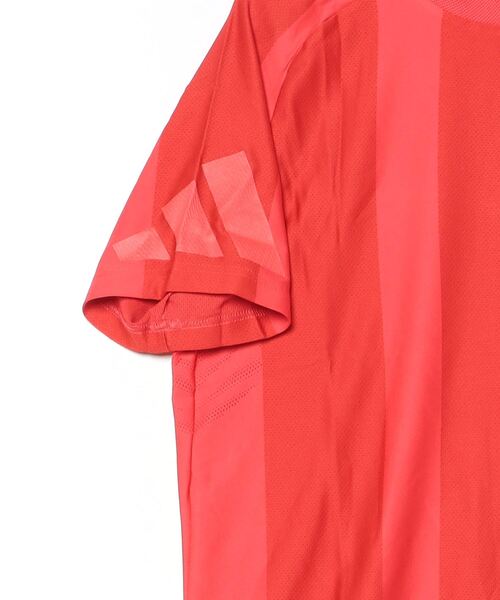 adidas（アディダス）の「アディダス adidas アディゼロ メッシュ モックネック 半袖シャツ（シャツ/ブラウス・メンズ・レッド/ブラック・L/LL/3L/M）」の4枚目の写真
