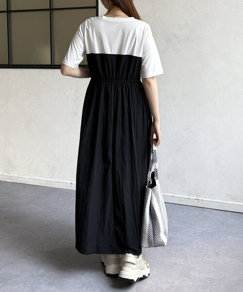 Chez toi（シェトワ）の「ビスチェ見えドッキングワンピース（ワンピース・レディース・ブラック/ネイビー/モカ・FREE）」の12枚目の写真