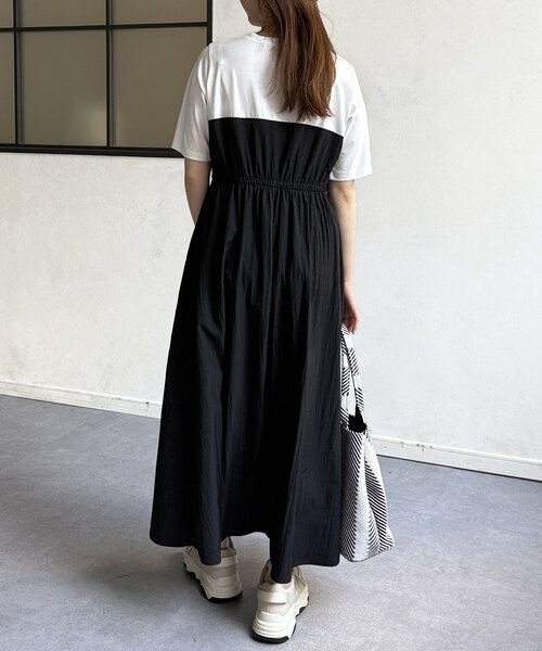 Chez toi（シェトワ）の「ビスチェ見えドッキングワンピース（ワンピース・レディース・ブラック/ネイビー/モカ・FREE）」の13枚目の写真