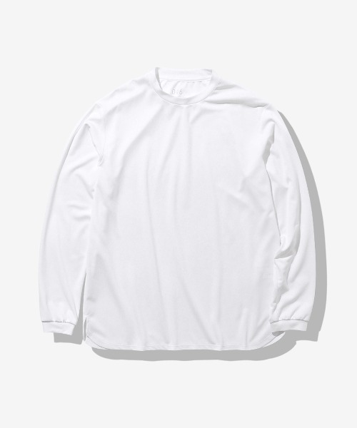 K-3B(ケースリービー)の「K-3B 046_K ラウンドヘムロングスリーブTシャツ(Tシャツ/カットソー・メンズ・ホワイト/ブラック・1/2/0/3/4)」の1枚目の写真