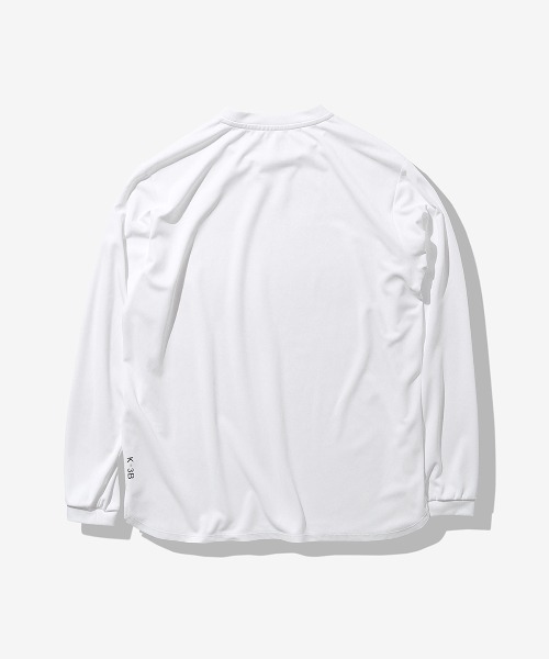K-3B(ケースリービー)の「K-3B 046_K ラウンドヘムロングスリーブTシャツ(Tシャツ/カットソー・メンズ・ホワイト/ブラック・1/2/0/3/4)」の4枚目の写真