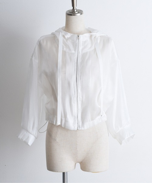 ドゥロワー ブルゾン シアーフーディブルゾン【未使用】 ドゥロワー ブルゾン シアーフーディブルゾン【未使用】 Drawer