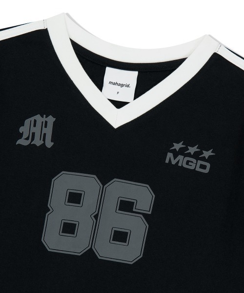 MAHAGRID(マハグリッド)の「『mahagrid/マハグリッド』 FOOTBALL RINGER TEE /フットボールリンガーTシャツ(Tシャツ/カットソー・レディース・ホワイト/ブラウン/ブラック・FREE)」の20枚目の写真