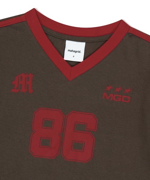 【mahagrid】25SS★ FOOTBALL RINGER TEE セール】『mahagrid/マハグリッド』 FOOTBALL RINGER TEE