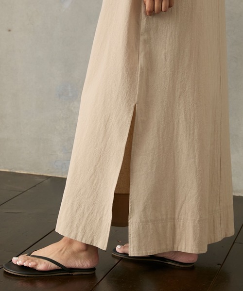 Stroove（ストルーヴ）の「Sand wash cotton sleeveless one-piece / サンドウォッシュ コットン ノースリーブ ワンピース（ワンピース・レディース・ブラウン/スミクロ/ベージュ・FREE）」の15枚目の写真