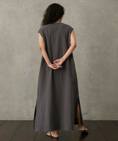 Stroove（ストルーヴ）の「Sand wash cotton sleeveless one-piece / サンドウォッシュ コットン ノースリーブ ワンピース（ワンピース・レディース・ブラウン/スミクロ/ベージュ・FREE）」の22枚目の写真