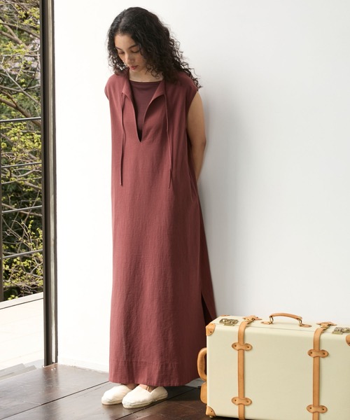 新品　BRIEFING WS HOODED ONE PIECE ベージュL Sand wash cotton sleeveless one-piece / サンドウォッシュ コットン