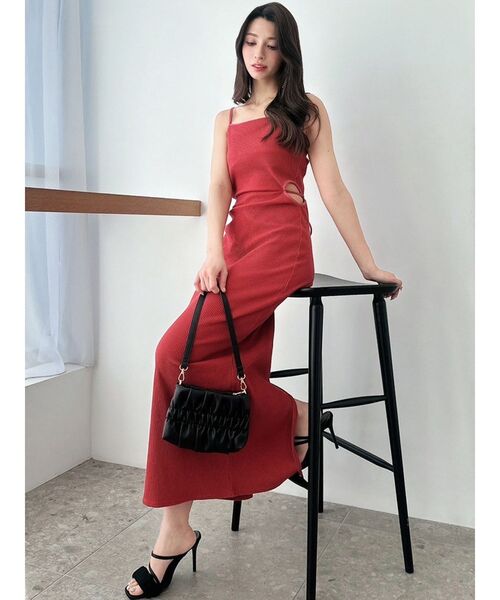 no dress Nφ dress Velvet キャミワンピース 赤 M 美品 no dress Nφ dress Velvet キャミワンピース 赤 M 美品